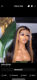 Honey strip Wig 28”